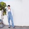 Men's Denim Overalls Large Size Strap Straight Pants Blue Jeans Men's Plus Size Work Clothes