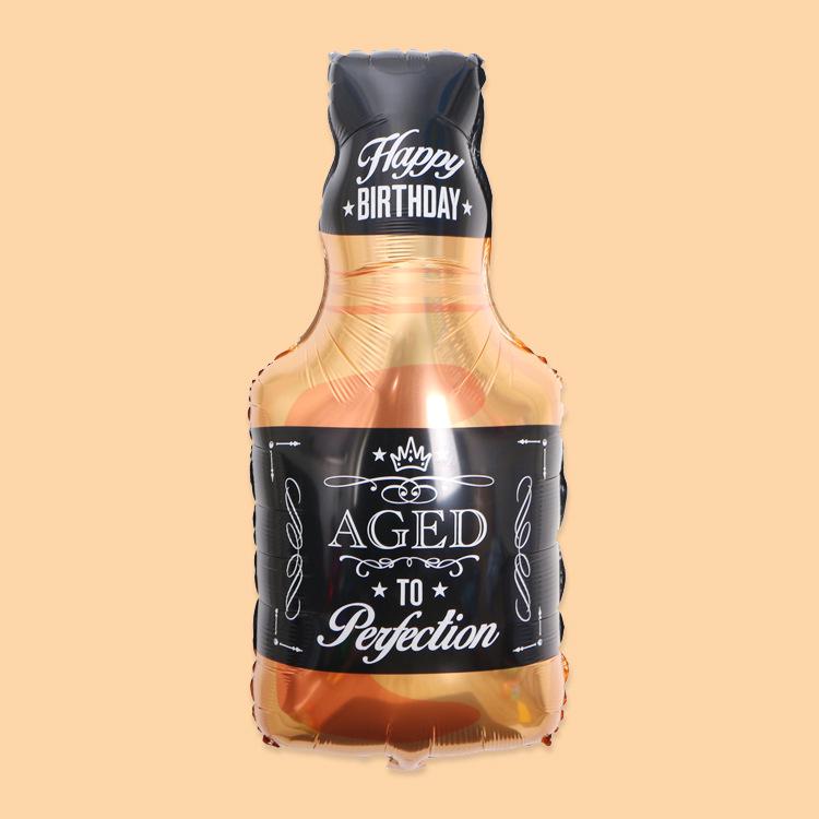 Champagne Glass Wine Bottle Foil Balloon - Wedding, Birthday, Graduation Party Decor