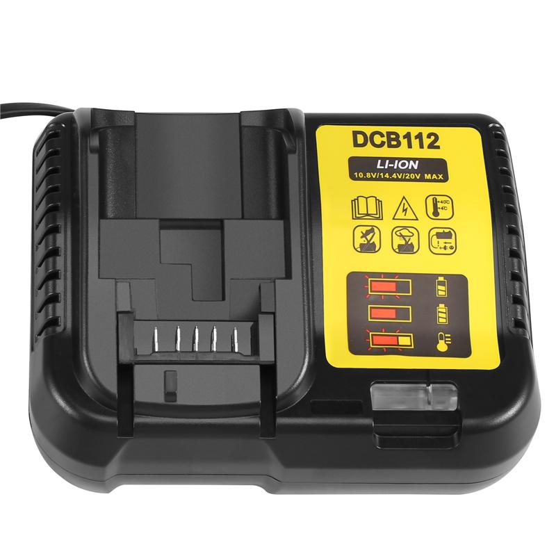 B03B-Dcb112 Li- Battery Charger For  10.8V 12V 14.4V 18V Dcb101 Dcb200 Dcb140 Dcb105 Dcb200 Black