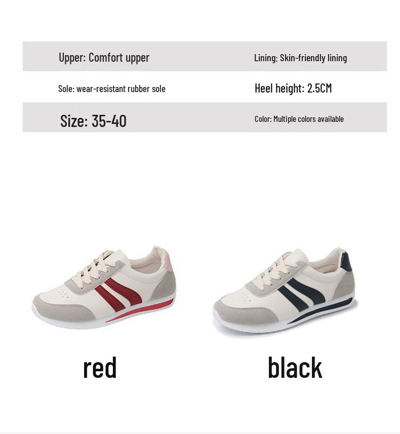 2025 Autumn Women's Lace-up Casual Sneakers: Soft Sole, Non-slip, Versatile Flat Running Shoes for Students