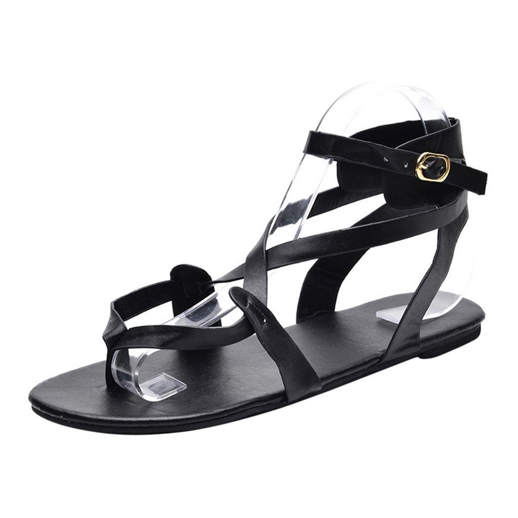 Womens Summer Boho Flip Flops Cross T Strap Thong Flat Casual Shoes