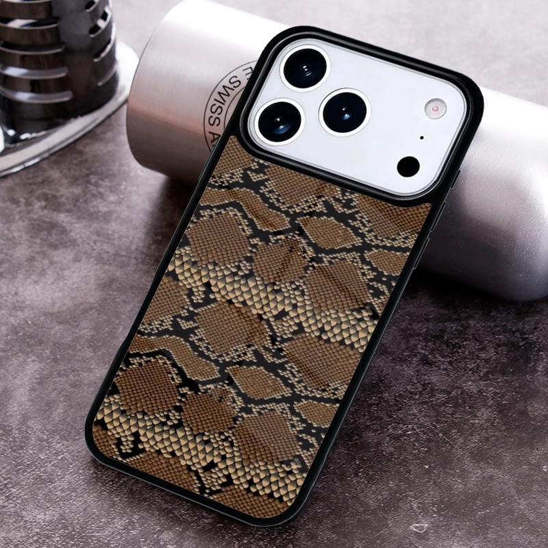 Schlangenhaut-Print Handyhülle Für iPhone 17,16e,15,14,13,12,11,Mini,Pro,MAX Weiche Silikonhülle