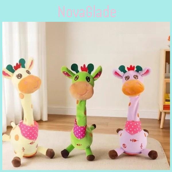 Plush Giraffe Toy With Volume Control And Dancing Motion Gift For Kids