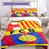 3pcs FC Barcelona Bedding Set Duvet Cover Closure Includes 1 Duvet Cover & 2 Pillowcases, Soft and Comfortable for All Seasons.