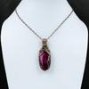 Lila Feuer Labradorit Anhänger Kupferdraht umwickelter Anhänger Handgefertigter Stilvoller Anhänger Kupferschmuck Zum Geschenk Drahtumwickelter Edelsteinschmuck