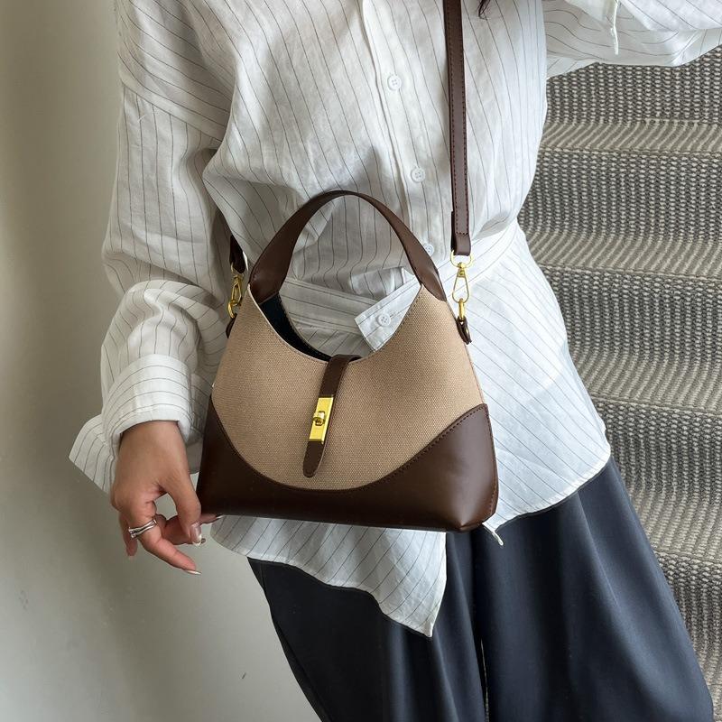 High-end contrasting colors, niche design, messenger bag, women's new dumpling bag, versatile commuter, portable underarm bag