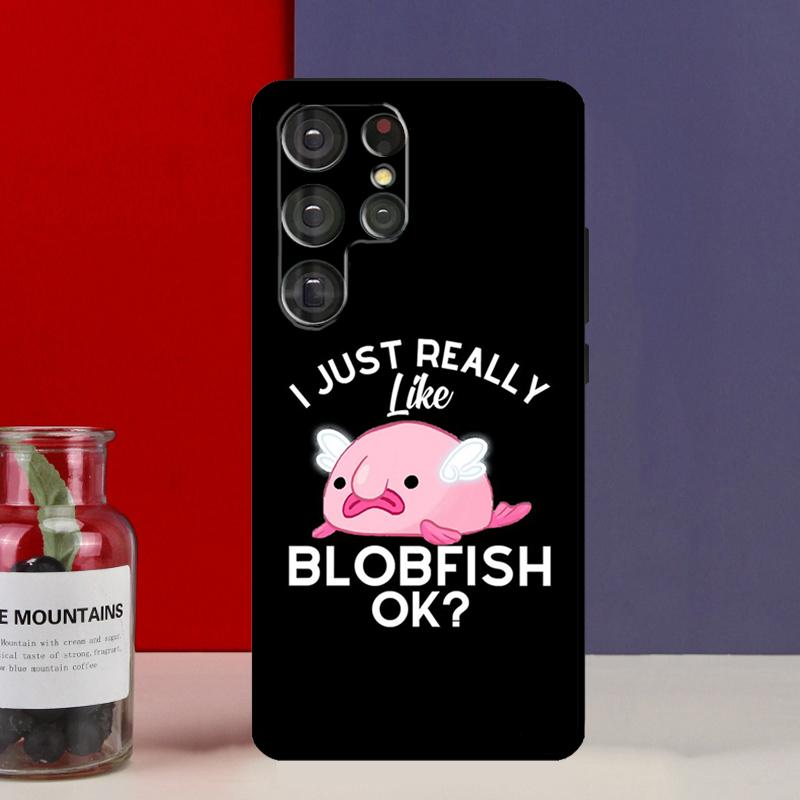 Cute Blobfish Funda Case For Samsung Galaxy S25 Ultra S9 S10 S20 FE S21 S22 S23 Plus S24 Ultra Phone Cover