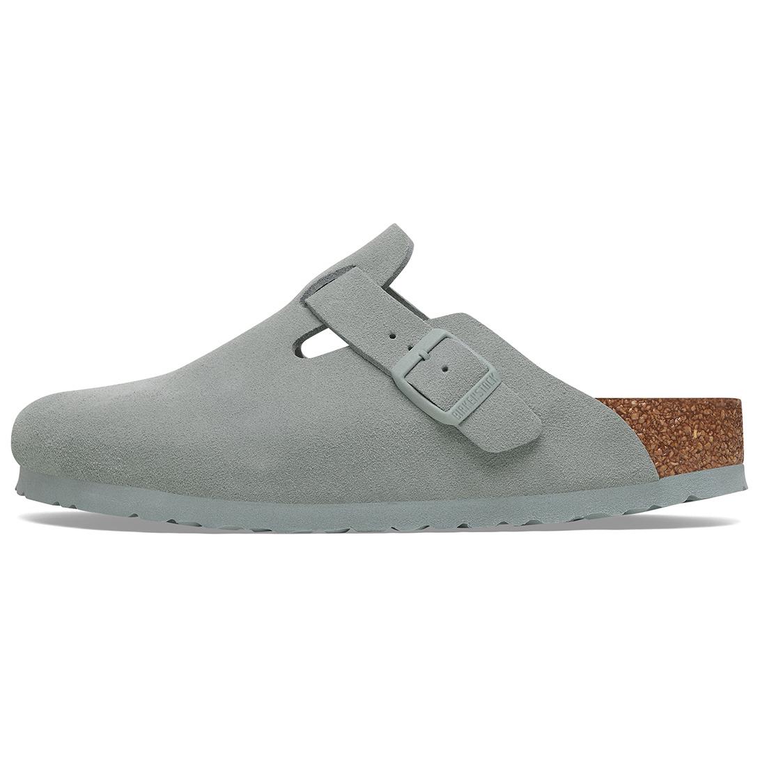 Birkenstock Boston Suede Leather Pure Sage Unisex Sneakers Grey 1029212 39