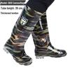 Men's High-Top Non-Slip PVC Construction Rain Boots - Wear-Resistant, Water-Resistant Mid-Calf Rubber Shoes