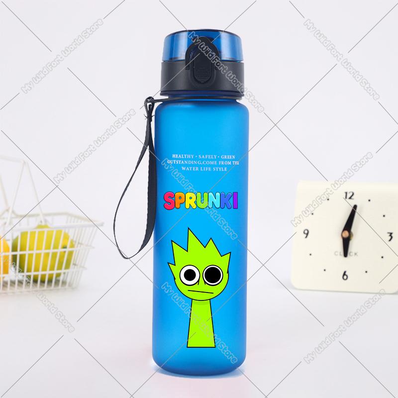 650ML Hot Game Sprunki Water Bottle Portable Children Outdoors Drinking Bottles Large Capacity Sport Fitness Water Cup Xmas Gift