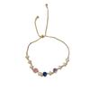 Light Luxury French Style Full Diamond Petal Pull Adjustable Women Fashion Bracelet
