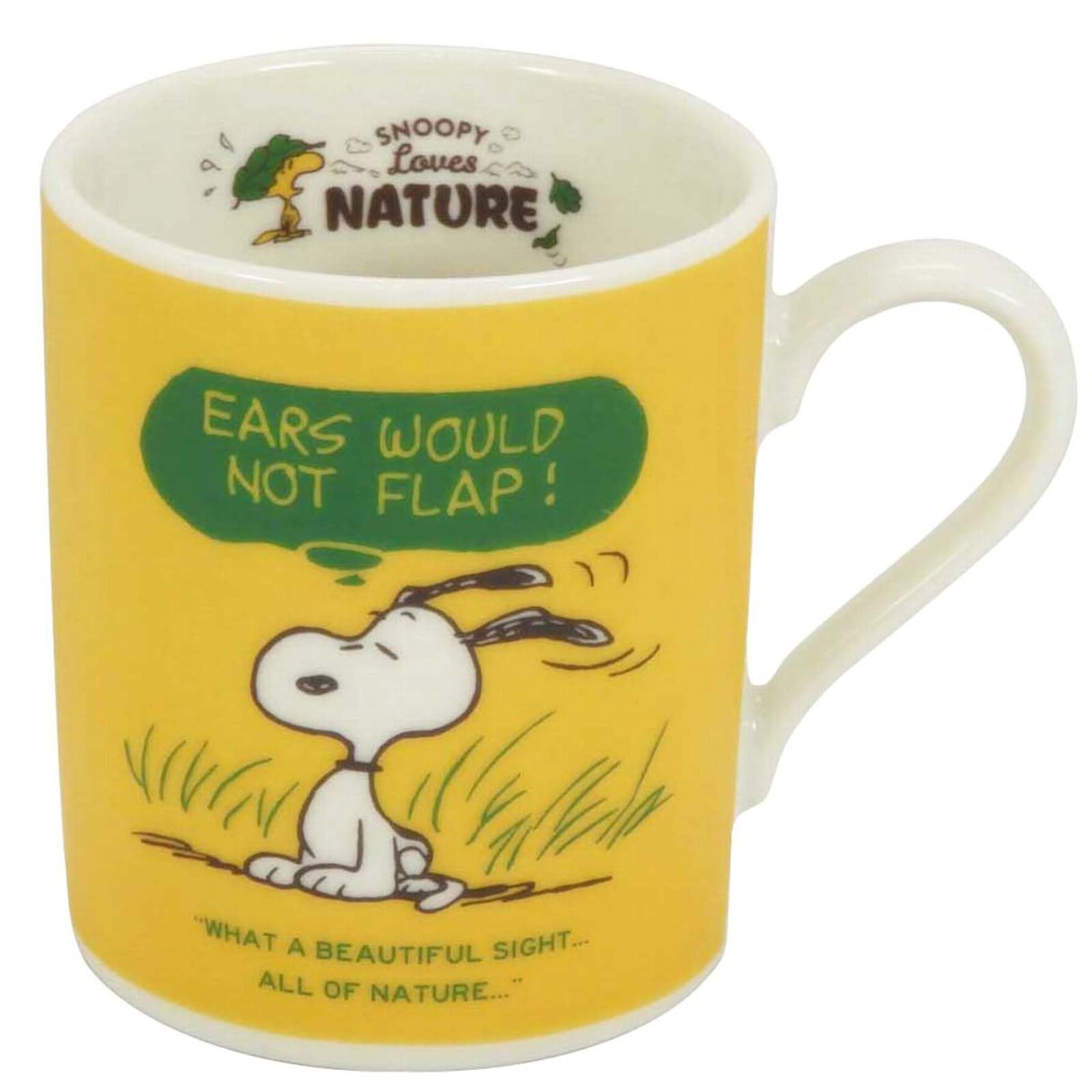 

PEANUTS Mug, Approx. 320ml, Nature Yellow, Made in Japan, SN1302-11