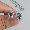 Accessories Niche Design, Turtle Stud Earrings, Animal Micro Inlaid with Diamond Zircon Earrings