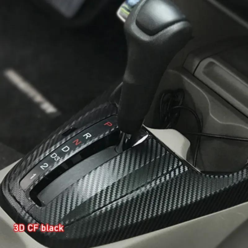 Car Interior Sticker Gear Box Protective Film For Honda City 2008- 2014 Car Gear Panel Sticker Carbon Fiber Black
