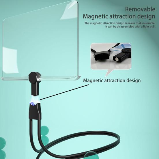 Neck Hanging Magnifier Hands-Free Magnifying Glass with Flexible Gooseneck Large Viewing Area Lightweight Portable Reading Magnifier for Elderly