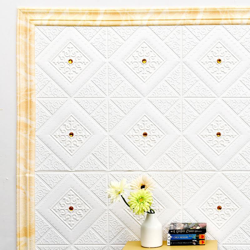 2.3m 3D Pattern Wallpaper Decorative Line Skirting Line Decoration Self-adhesive Waterproof Living Room Wall Border Sticker