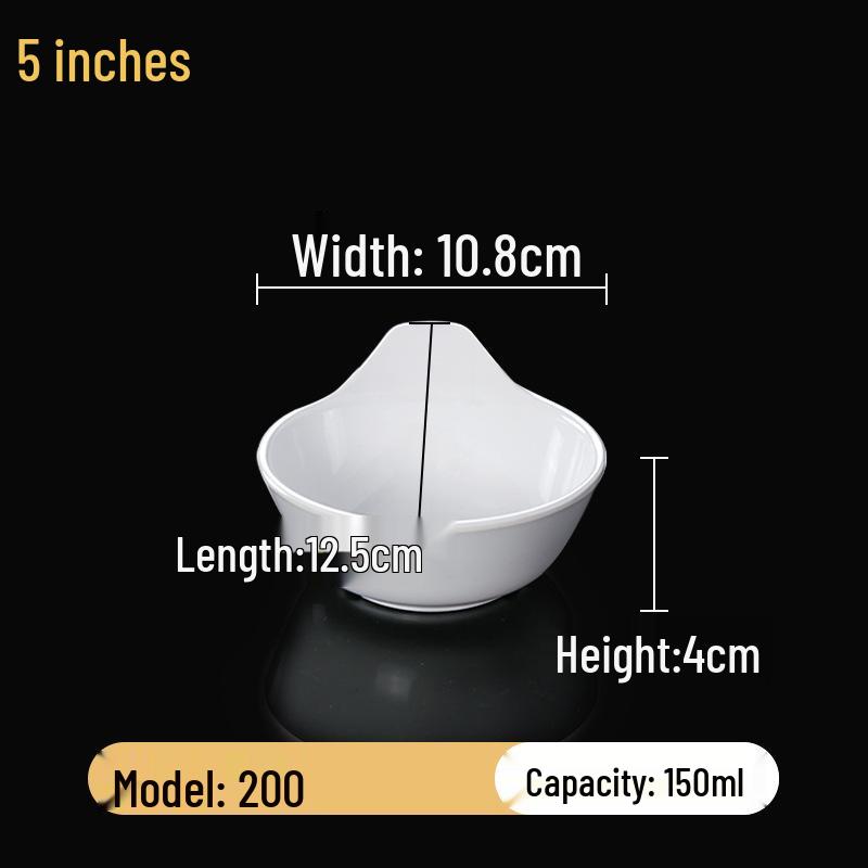 Melaminová sada čtvercových misek: Ideální pro Hot Pot, Omáčky, Rýži, Kaši a Polévku - Pro Komerční a Restauranční Použití.