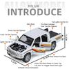 1:32 Hilux TUNDRA Alloy Diecast Toys Cars Models Wheel Pull Back Miniature Car with Light Sound Vehicles for Boys Birthday Gifts