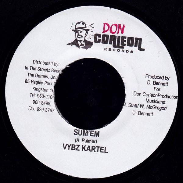 

7inch Record VYBZ KARTEL - Sum em NONE Don Corleon Rec 2004 Jamaica Reggae, Ska & Dub Used