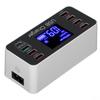 40W USB Phone Charger with 8 Ports Portable QC3.0 USB C Type C Fast Charger for Traveling