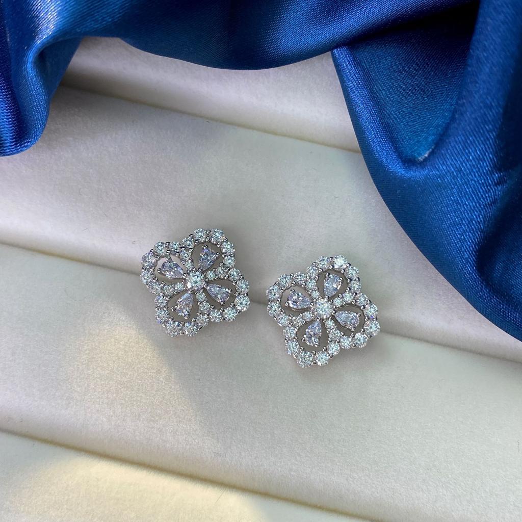 Tancise 925 Sterlingsilber Zirkonia Ohrringe Hängeohrringe für Frauen Hochzeitsfeier Geschenke