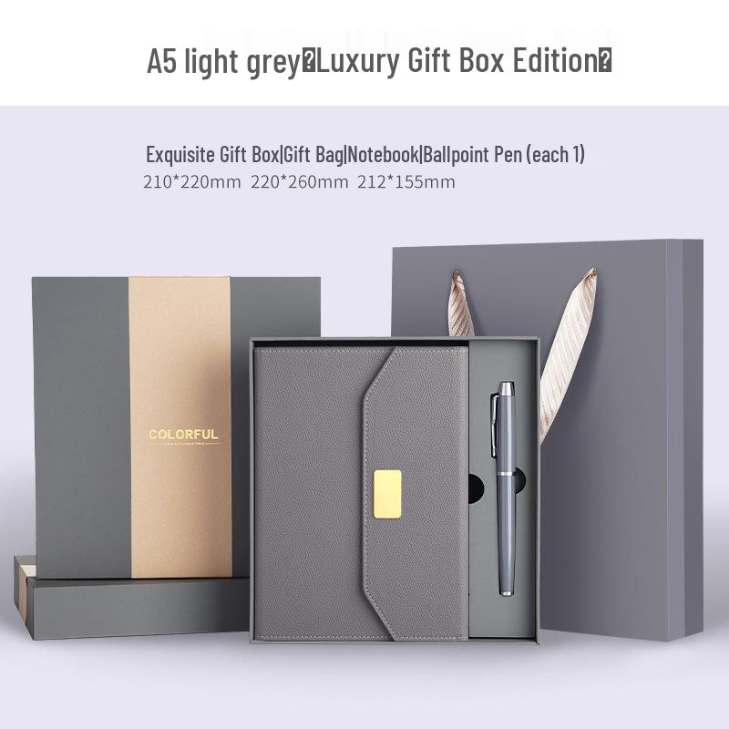 Individuell gestaltbare Firmen-Geschenkbox: Personalisierter Geschäftsnotizblock mit Logo-Druck