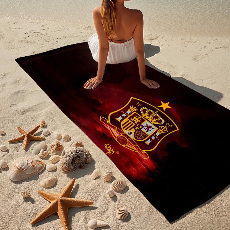 Spanisches Nationalwappen Strandtuch, Schnelltrocknend, Pflegeleicht, Für Fitness und Strandurlaub geeignet, Sport-Essential Fan-Geschenk