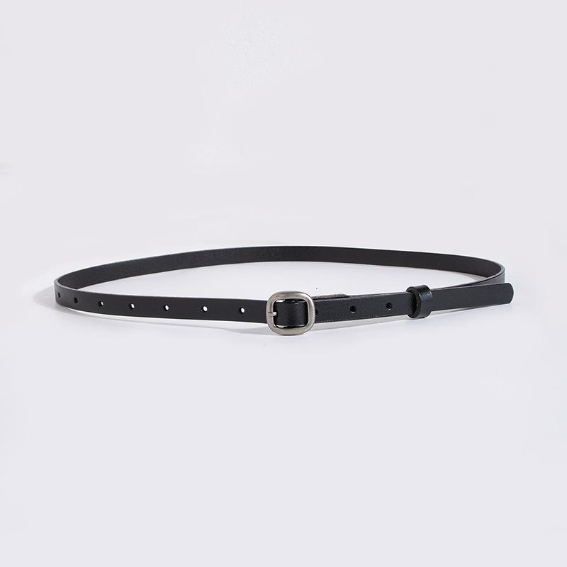 Women's Exquisite High Quality Versatile Business Commuting Fashion Genuine Leather Thin Belt for Women Chic Women's Belt Cowhide Leather