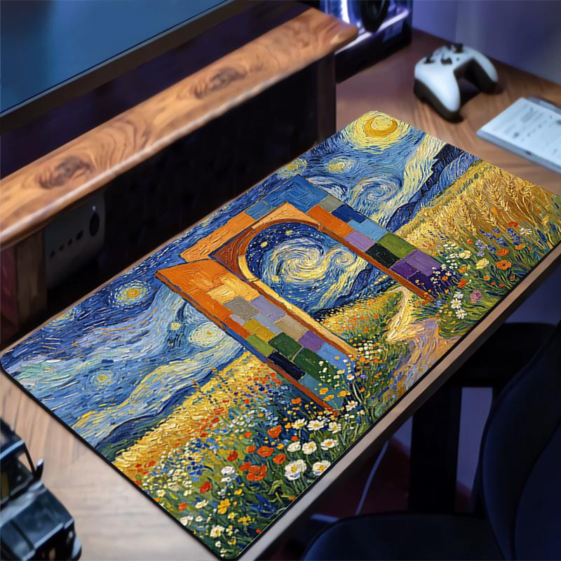 Mouse Pad Abstract Oil Painting Gamer Pc Computer Large Xxl Desk Mat Keyboard Anime Gaming Accessories Mousepad Carpet