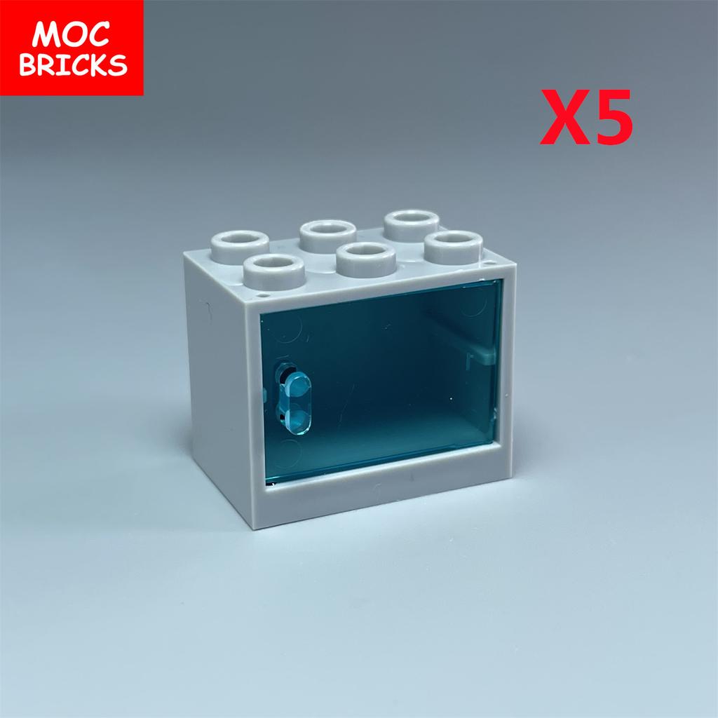 MOC Blocks Box Cupboard Container 2x3x2 Cabinets Assembles Particles 4532 4533 City House Construction Bricks Parts
