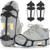 1 Pair M L Crampons Shoes Cover 24 Teeth Anti-Slip Ice Grips Gripper Shoes Boot Hiking Ice Climbing Shoe Spikes Climbing Chain