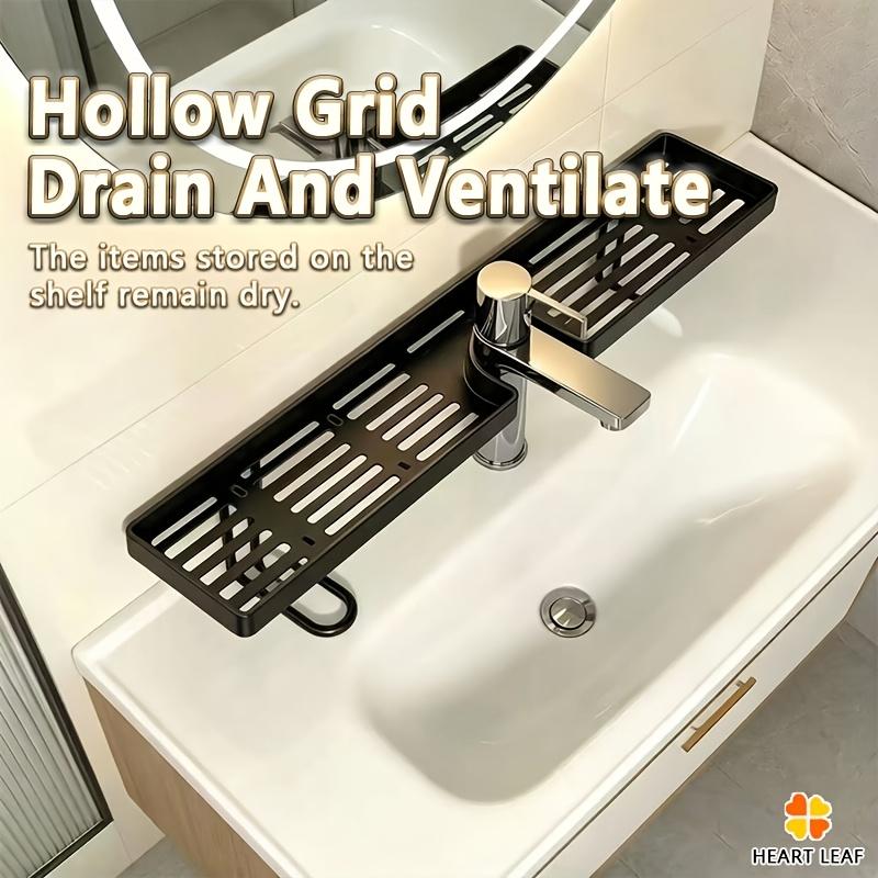 Practical Shelf | Bathroom Sink Organizer, Multi-functional Plastic Kitchen and Bathroom Sink Storage Rack Set - Faucet Hanging Storage Shelf