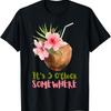 It's 5 O'clock Somewhere Coconut Cocktail Drinking Vacation T-Shirt