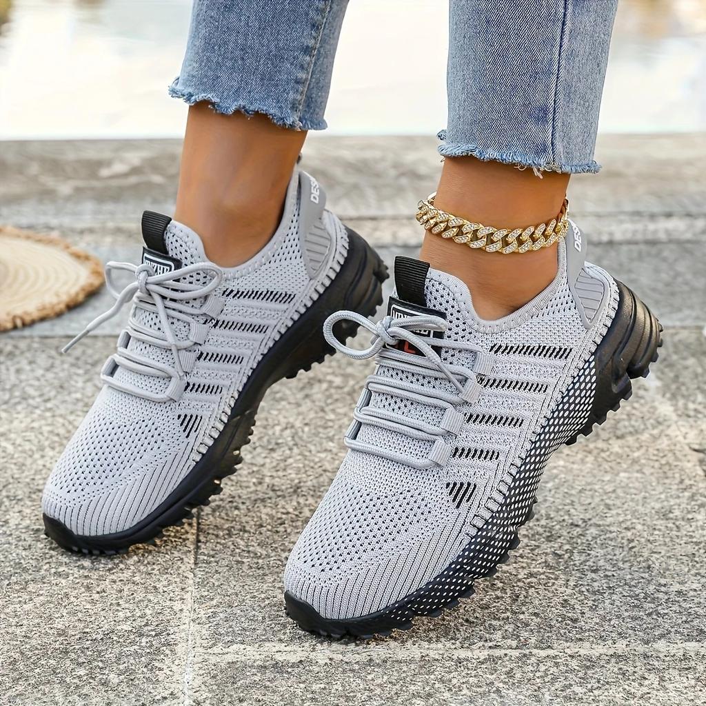 Womens Sneakers Breathable Knit Trainers New Design Comfortable Walking Running Shoes for Women Casual Sports Shoes