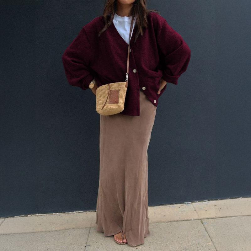 Casual Simple Long-sleeved High-end Jacket and Sweater Women's Autumn and Winter 2025