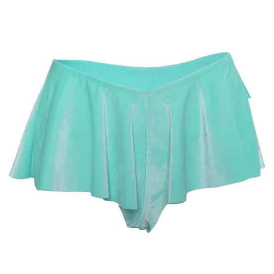 Ruffle V Waist Γυναικείο Σορτς Μονόχρωμο Χαμηλόμεση Φαρδύ Μίνι Σορτς Γυναικεία Ρούχα