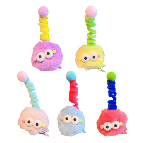 1/2/5 st Hårnål Svart Stor Ögonklämma Tecknad Plyschdocka Hårnål Ljus Färg Hårstylingverktyg Håraccessoarer