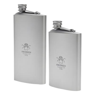 250ml Leakproof Ti Flask Alcohol Whisky Wine Flask for Outdoor Camping