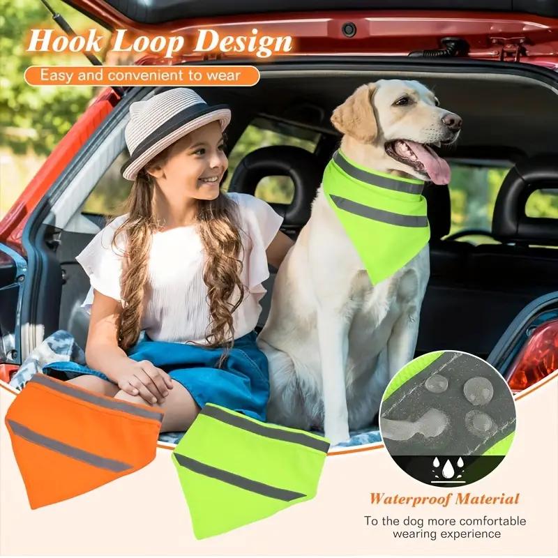 Fluoreszierendes Haustier Dreieckstuch Schal Klettverschluss Leuchtender Hundeschal Reflektierender Hund Leichter Schal Haustierschal Lätzchen Hundezubehör