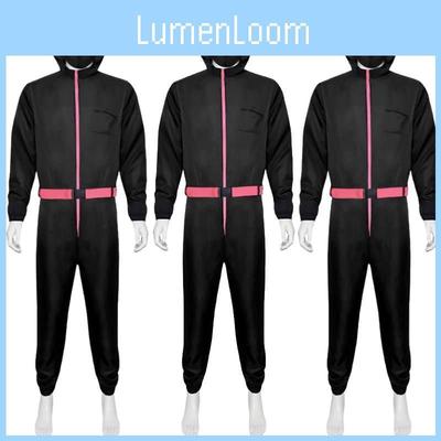 Squid Game Black Jumpsuit Cosplay Costume For Halloween Game Stage Performance