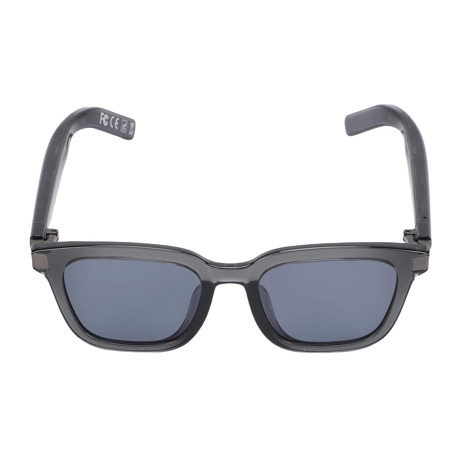 

Smart Sunglasses AI Translator Bluetooth Music Call Semi Transparent Gray Frame Smart Glasses for Travel