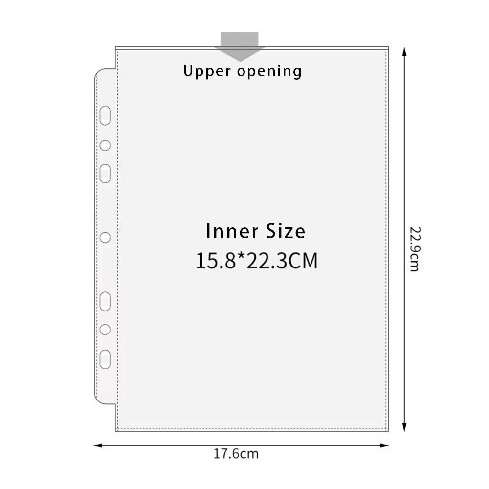 Inner Page Card Binder A5 Photocard Binder Sheets Transparent PP Acid Free Multiple Pockets Sleeve Photo Album Refill Pages