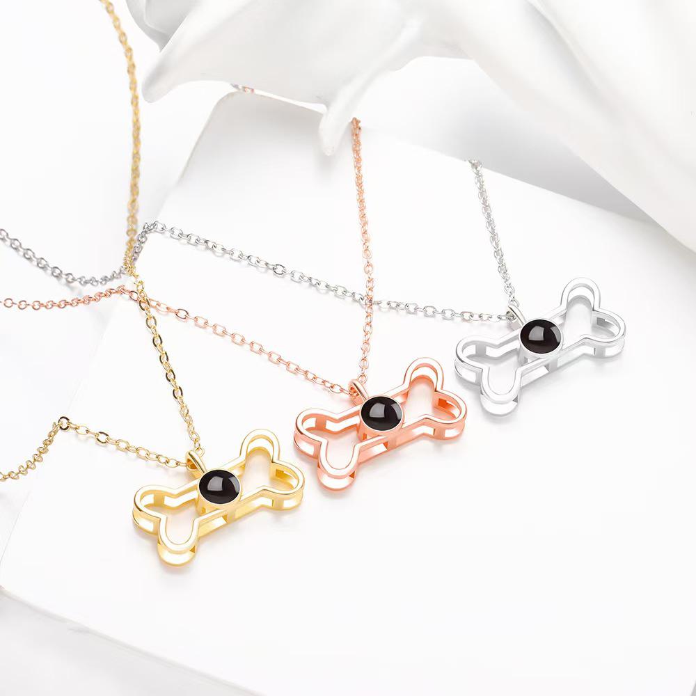 100 Languages 'I Love You' Copper-Plated Bone Necklace - Personalized Trendy Chinese Collarbone Chain