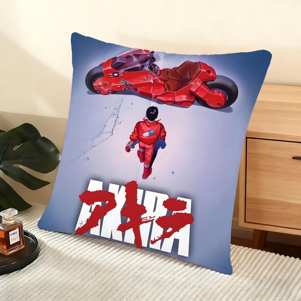 Cushion Cover Silky Short Plush Home Sofa Cushion Cover - Invisible Zipper Home Decoration Akira Anime