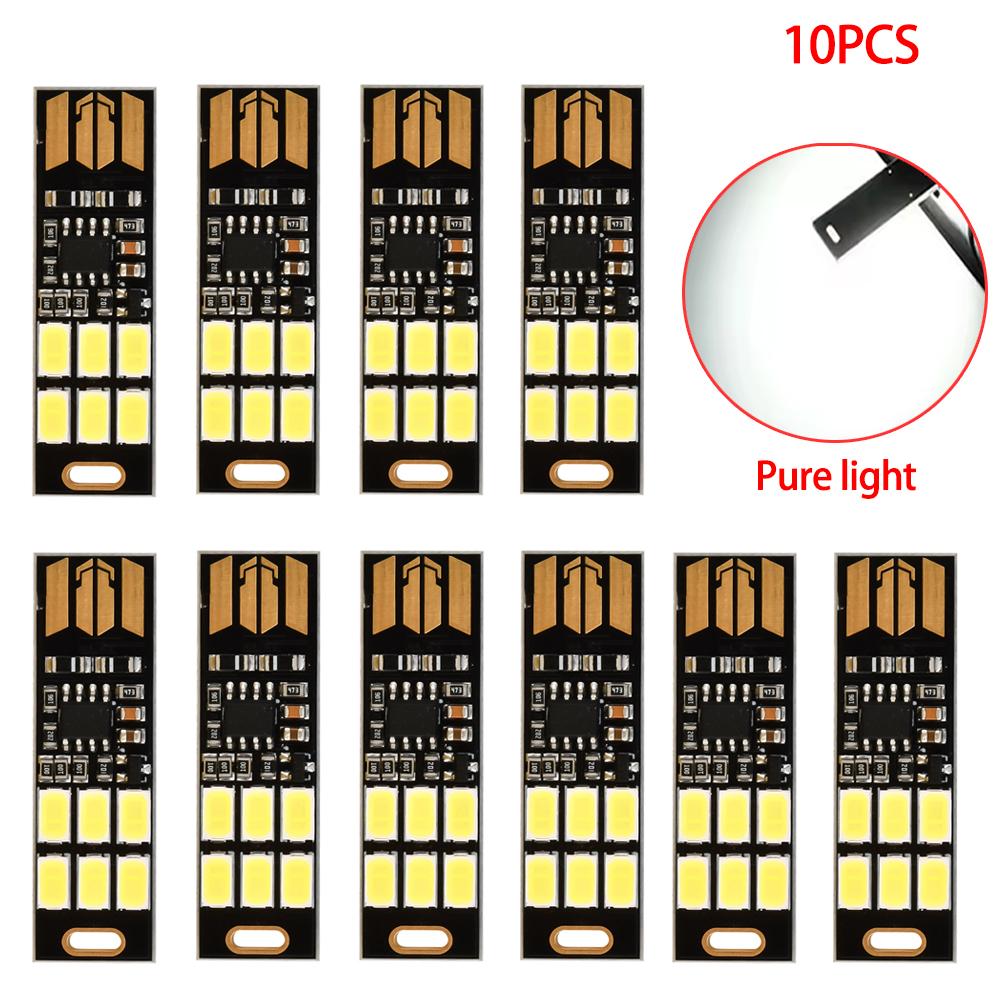 5/10/20PCS Mini 5730 USB 6 LED Light 5V Touch Sensor Dimmable Night Light for Power Bank Computer Laptop Book Reading Table Lamp