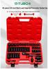 46-Piece 3/8" Medium Wall Metric/Imperial Extended Hex Air Impact Wrench & Ratchet Socket Set
