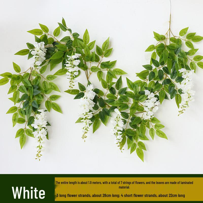 Wisteria Artificial Vine Hanging Flower Decoration for Ceilings and Pipe Covers