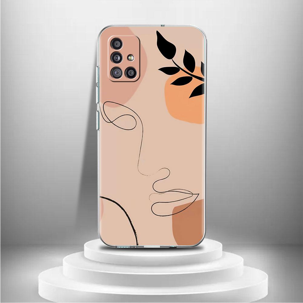 

Забавный женский чехол с изображением лица для Samsung Galaxy A52 A32 A12 A71 A21s A22 A51 A50 A23 A31 A50 A41 A72, мягкий чехол для телефона Samsung A02s