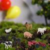 1 Set Farm Animal Figurines Cute Plastic Miniature Figurine Pretend Toys Scene Props Educational Toy Solid Model Simulation Cattle