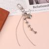 Korean Ins Style Spotted Star Tassel Keychain Y2K Metal Keyring Sweet Cool Key Holder For Women Bag Pendant Hanging Decoration